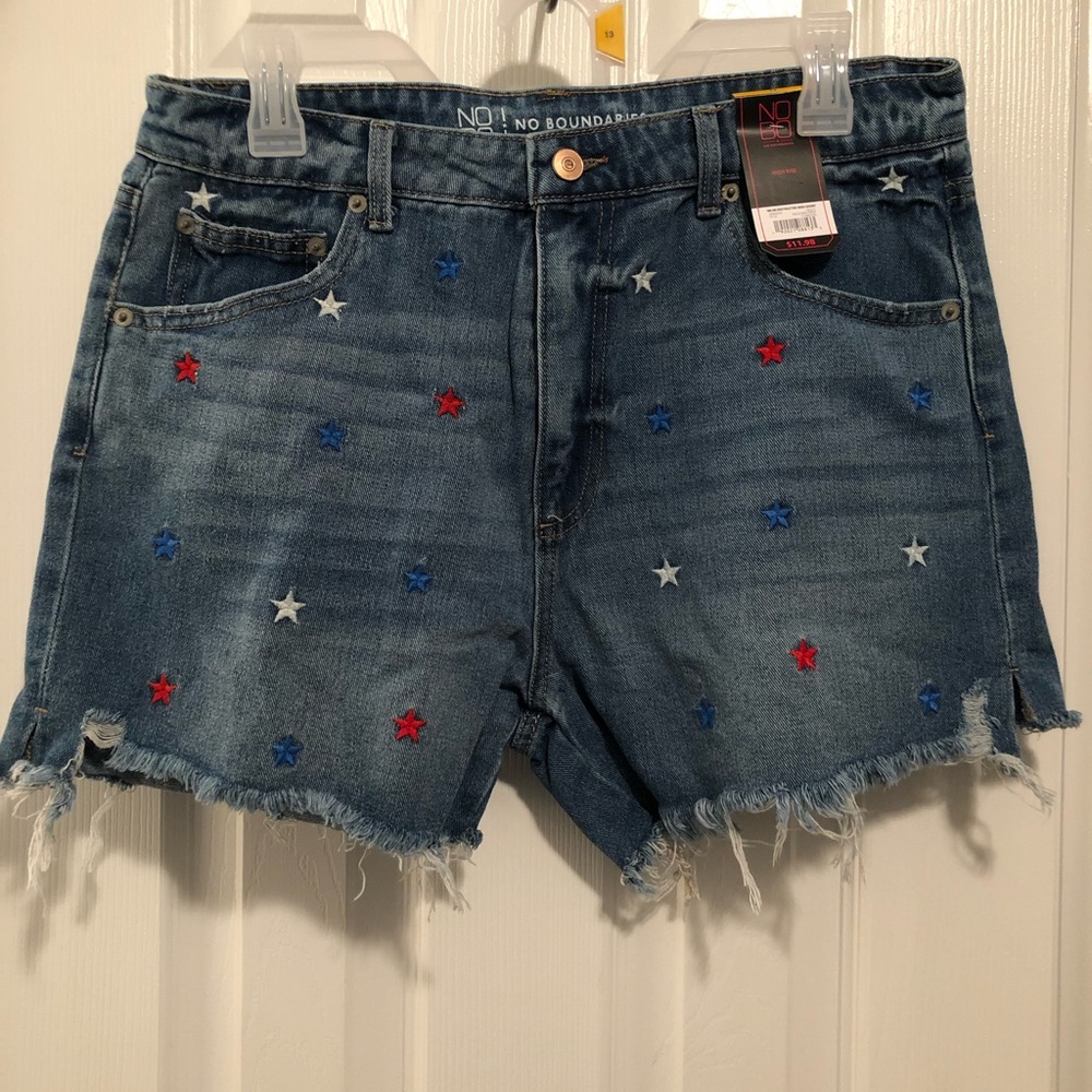 Denim Frayed Shorts
